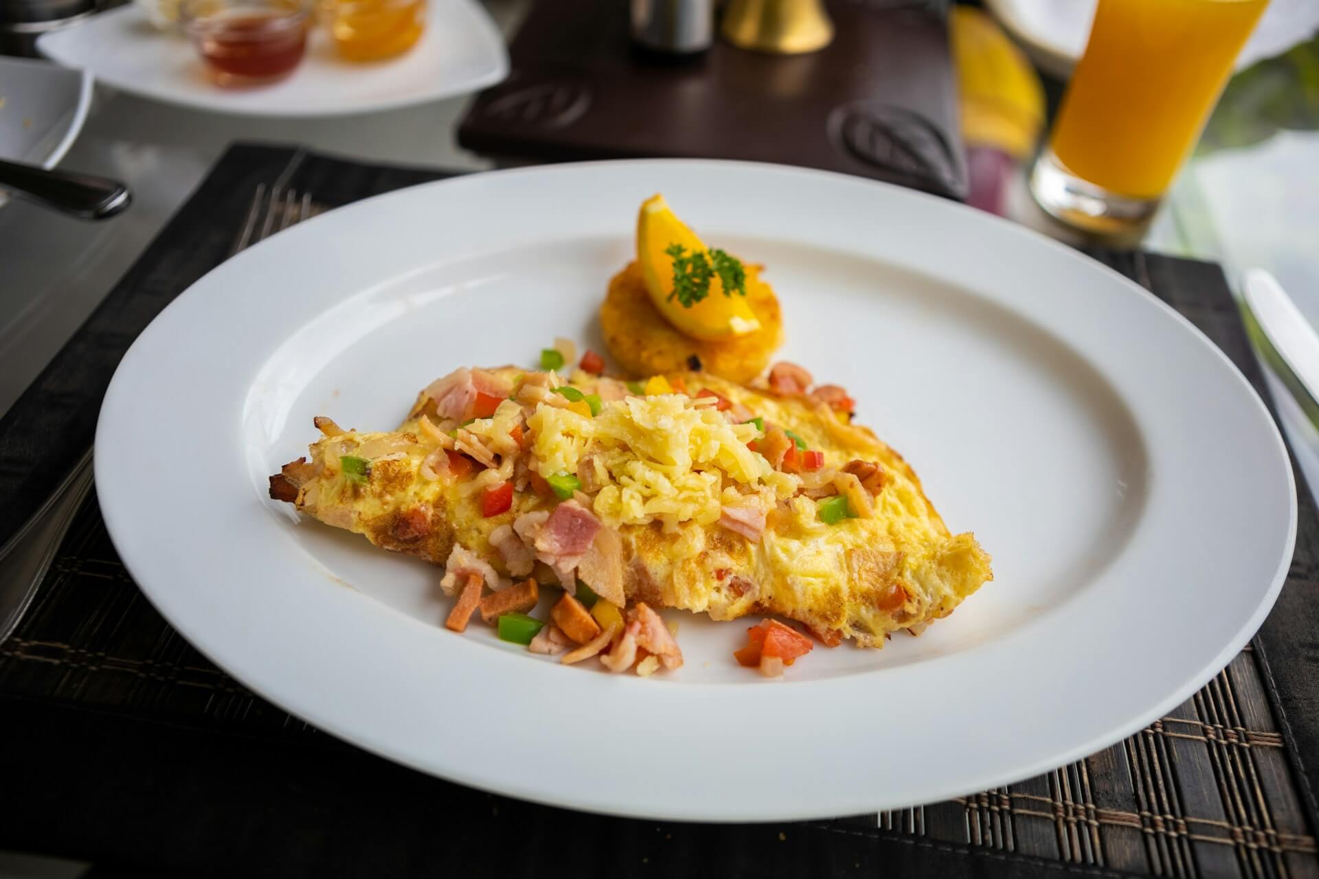 omelette with ham and peppers recipe